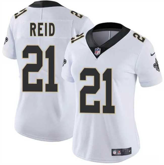 Womens New Orleans Saints #21 Justin Reid White 2025 Vapor Stitched Limited Jersey Dzhi